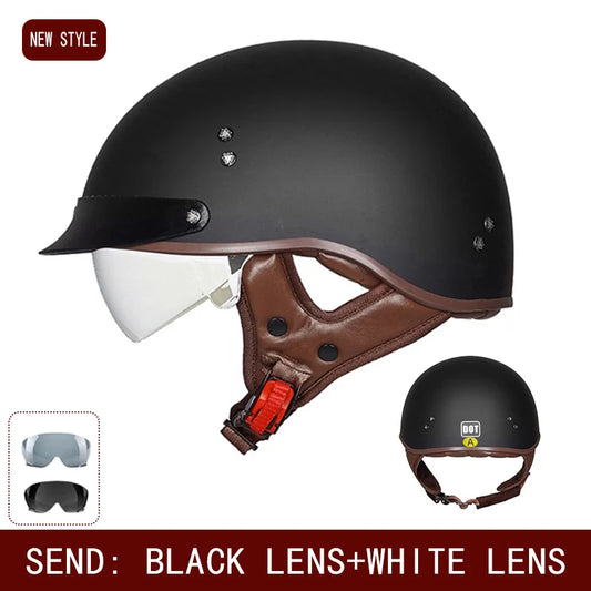 Vintage Half-Face Helmet