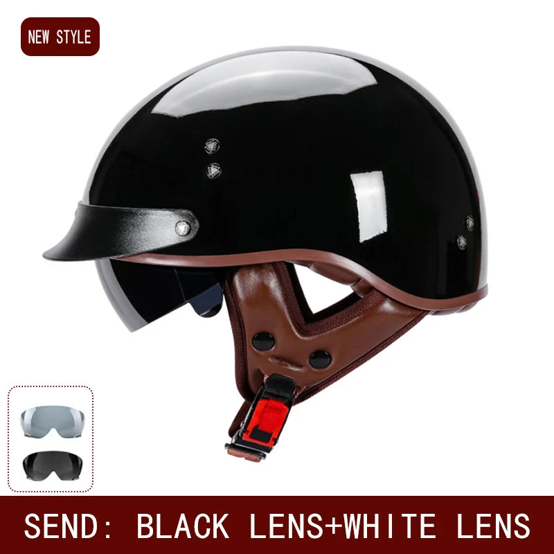 Vintage Half-Face Helmet