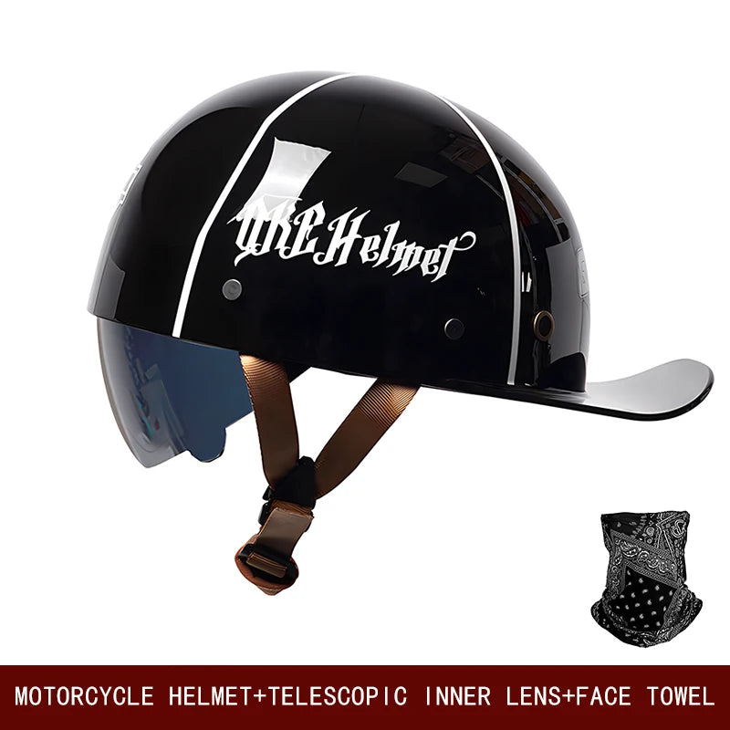 Vintage Style Half-Face Helmet