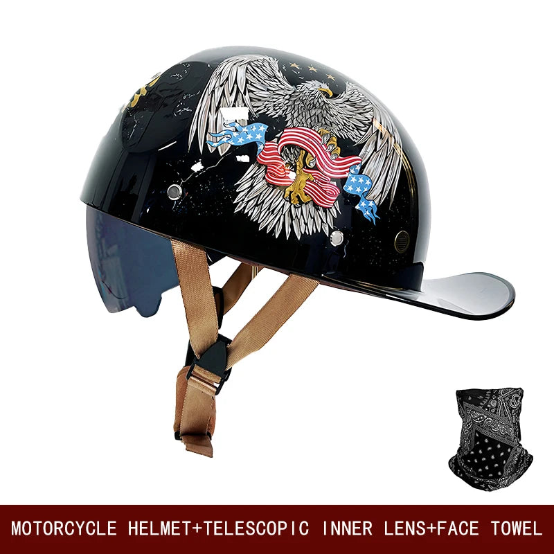 Vintage Style Half-Face Helmet