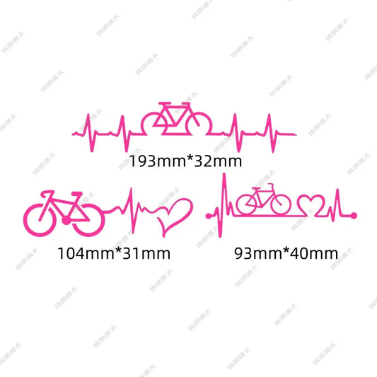 Autocollants de vélo Heartbeat