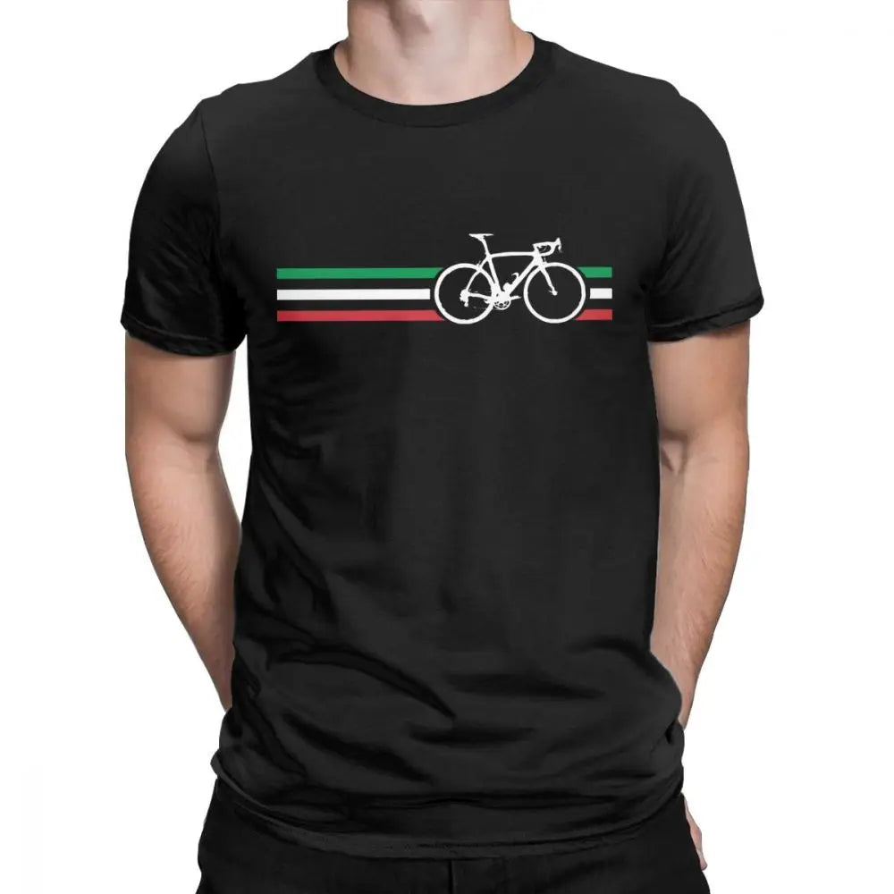 Cycling Italy Flag Cotton Shirt