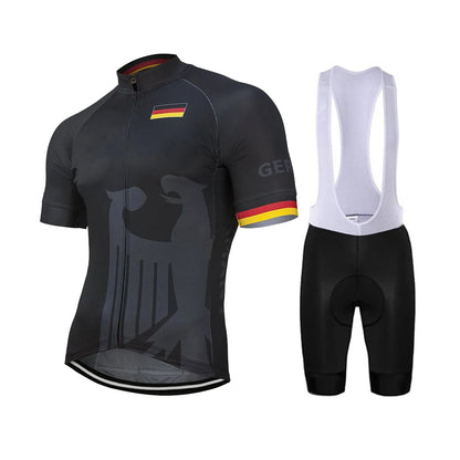 Conjunto de camisa de ciclismo da Alemanha 