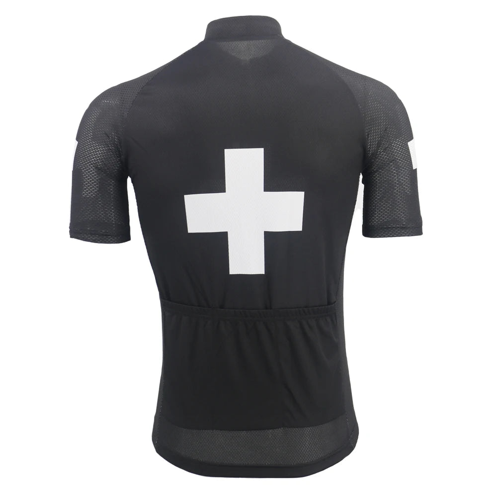 Camisa retrô de ciclismo da Suíça