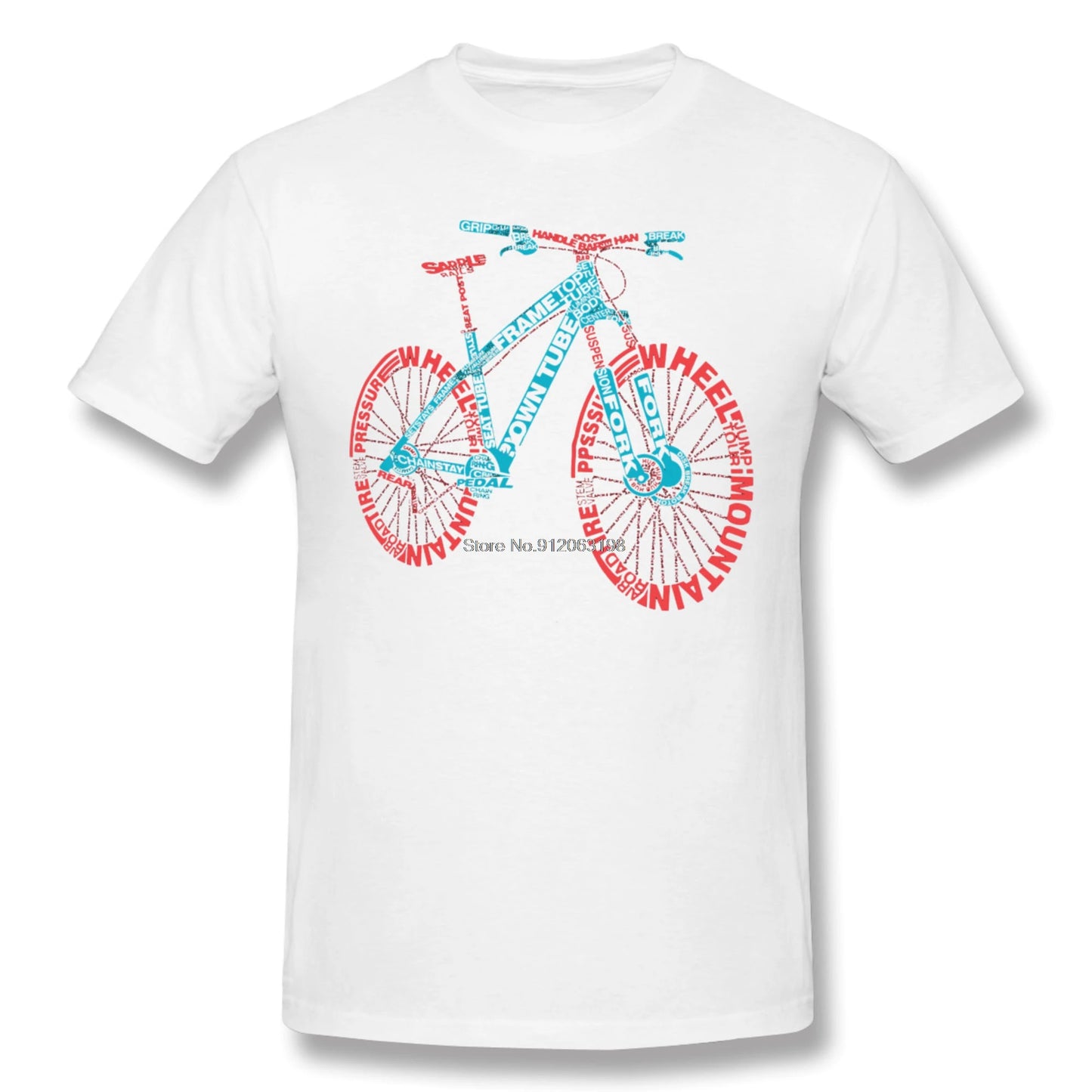 T-shirt typographique de cyclisme