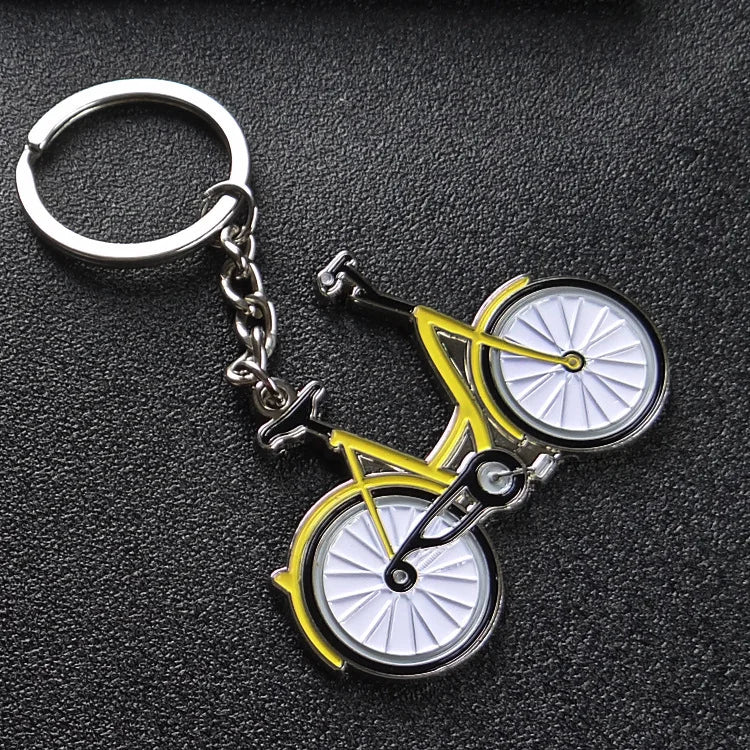 Yellow Bicycle Keychain 