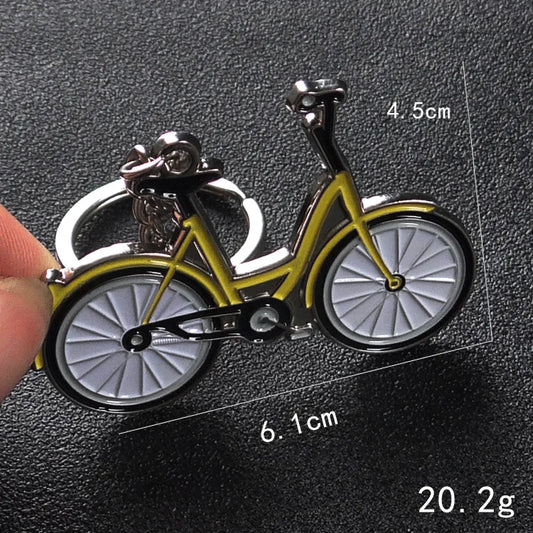 Yellow Bicycle Keychain 