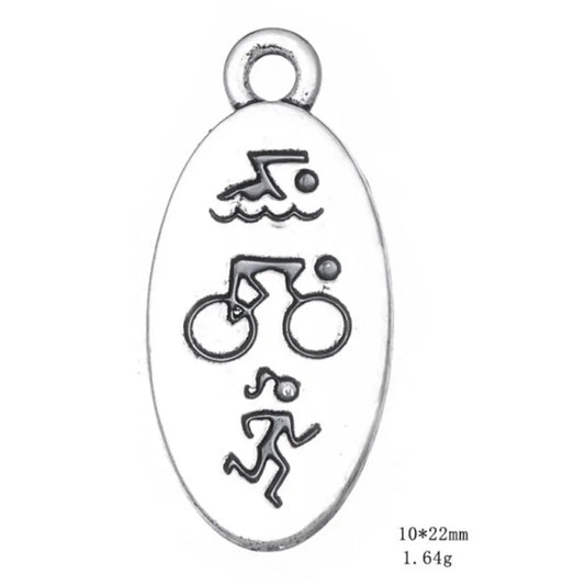 Bijoux pendentifs à breloque de vélo de Triathlon