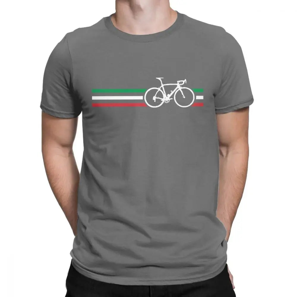 Cycling Italy Flag Cotton Shirt