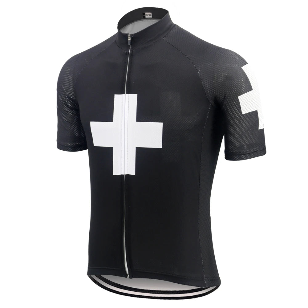 Camisa retrô de ciclismo da Suíça