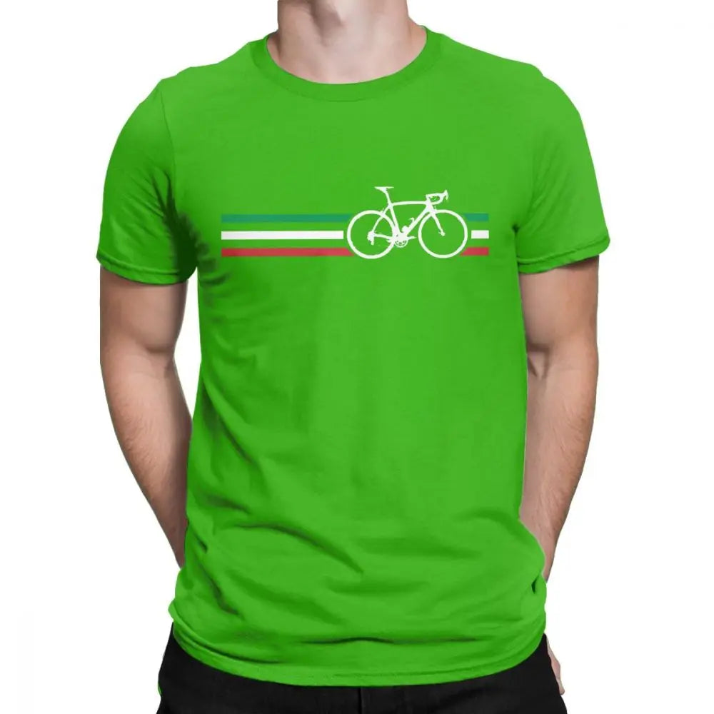 Cycling Italy Flag Cotton Shirt