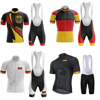 Conjunto de camisa de ciclismo da Alemanha 