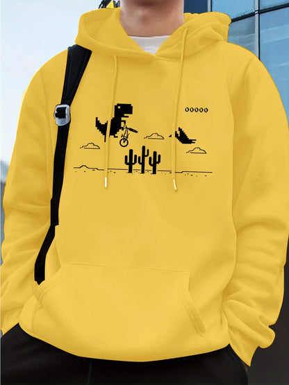 Offline Dino Pixel Art Hoodie