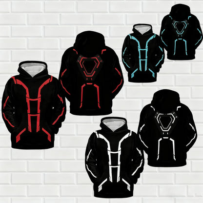 Light Cycle Themed Men's Hoodie