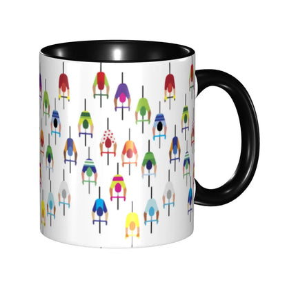 Cycling Ceramic Coffee Mug – 330ml Tea & Coffee Cup