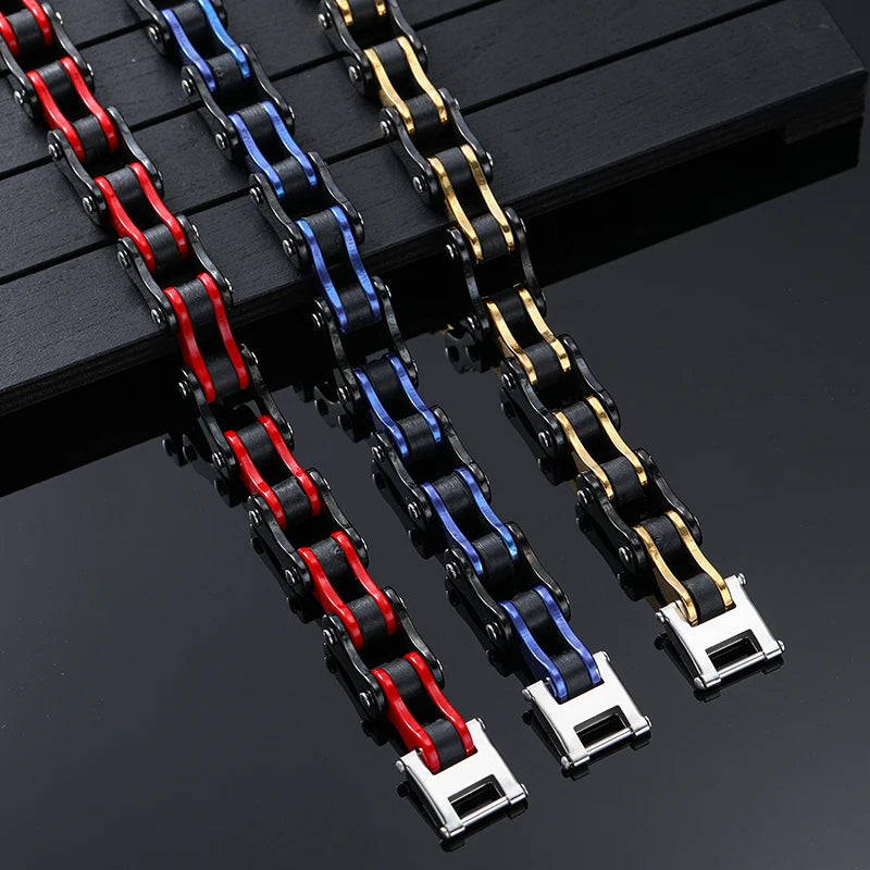 Bicycle Chain Link Bracelet – Punk Biker Style | 5 Designs