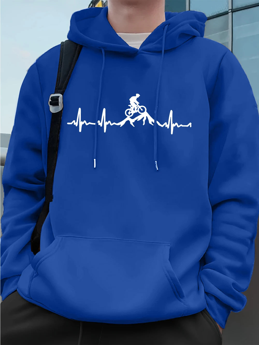 Mountain Biking Heartbeat Hoodie