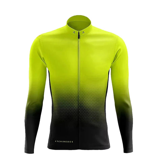 Long Sleeve MTB Cycling Jersey Set – Full Zip, 19D Gel Pad, 3 Pockets