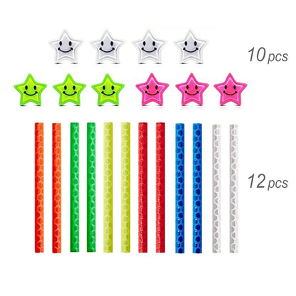 Reflective Star Spoke Decorations