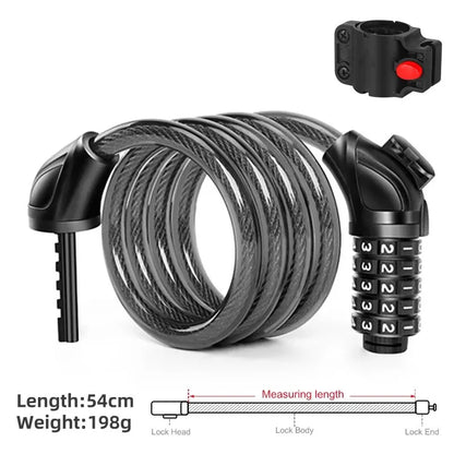 Resilient Coiled Combination Bike Lock