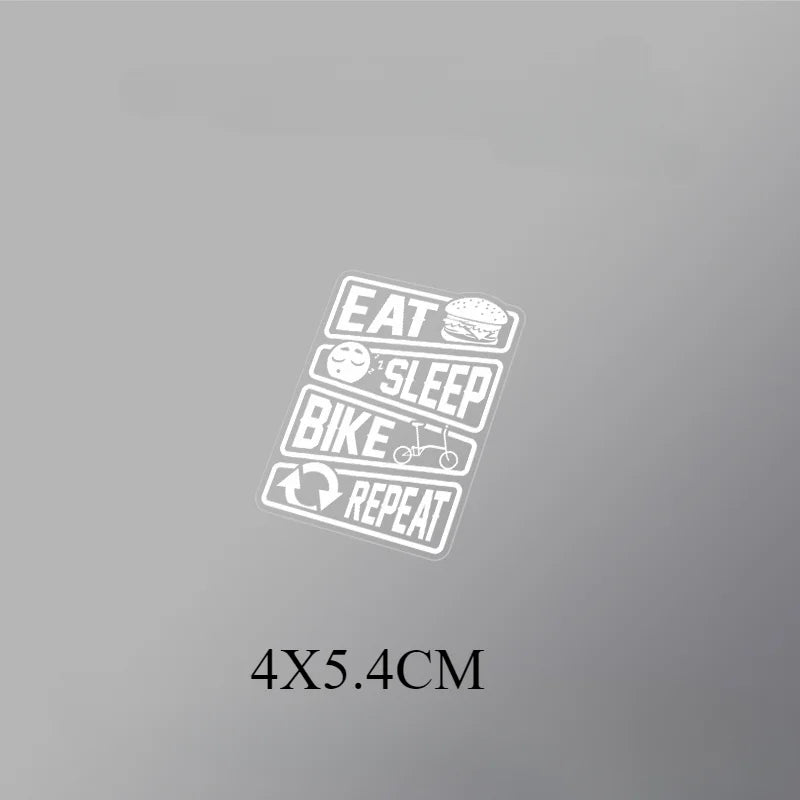 Manger, dormir, vélo et répéter des autocollants