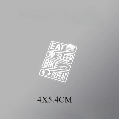 Manger, dormir, vélo et répéter des autocollants