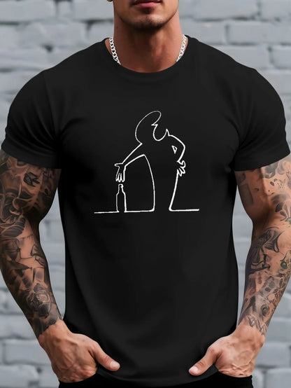 Men's Cycling Print T-Shirt – Cotton Casual Sports Tee