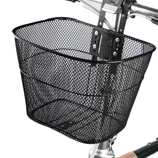 Detachable Front Bike Basket – Mesh Heavy-Duty Height Adjustable