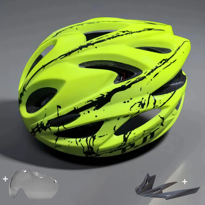 MTB-/Rennradhelm mit magnetischer Schutzbrille