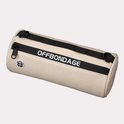 Leather Bike Handlebar Bag – Waterproof Cylindrical Cycling Bag