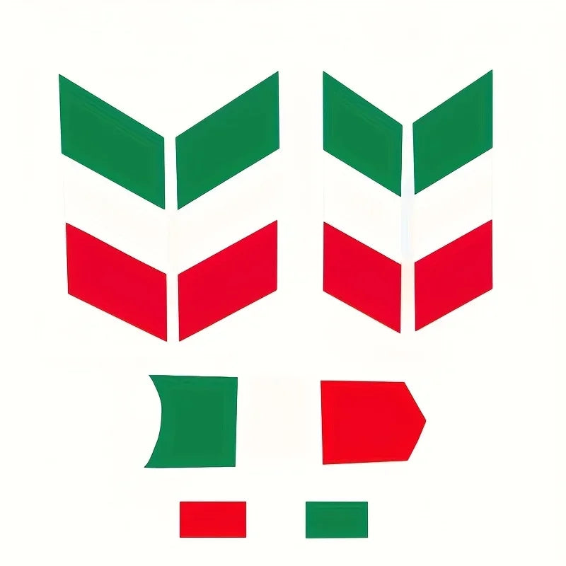 Ensemble d'autocollants contrastés avec drapeau tricolore