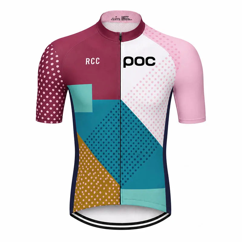 Men’s Short-Sleeve Cycling Jersey – Full-Zip, Quick-Dry MTB & Road Bike Top