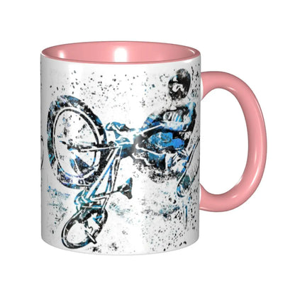 BMX Rider Ceramic Coffee Mug – Cycling Gift