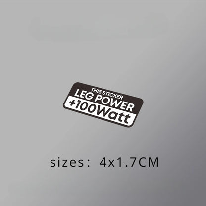 Leg Power +Watt Bicycle Decals