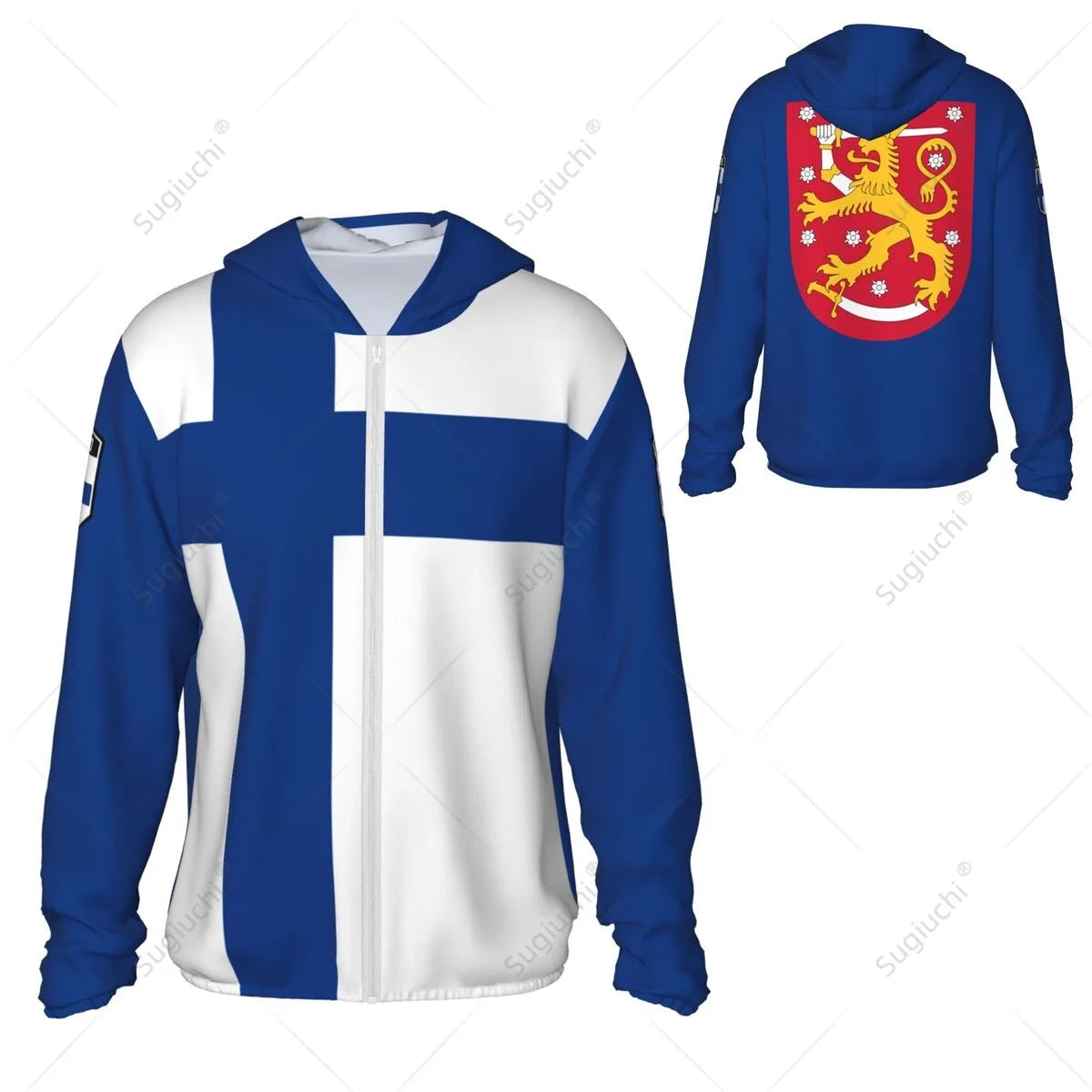 Finland Flag Long Hoodie 