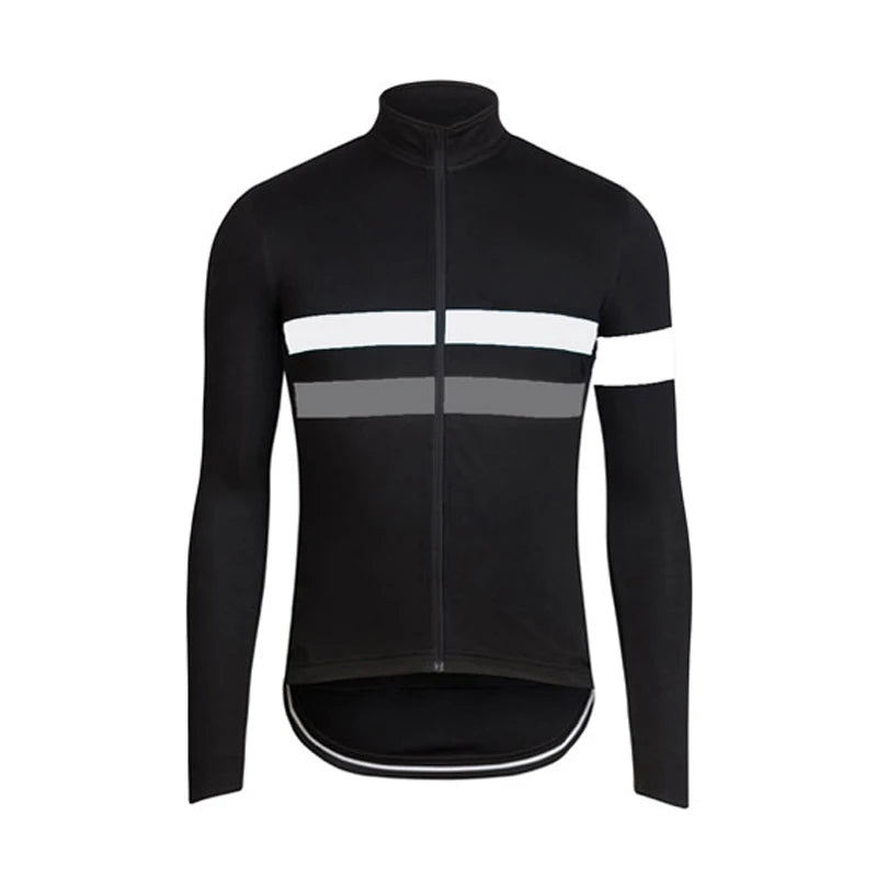 Men's Long Sleeve Cycling Jersey – Full Zip MTB Road Bike Shirt
