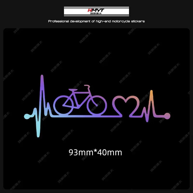 Adesivi per biciclette con battito cardiaco 