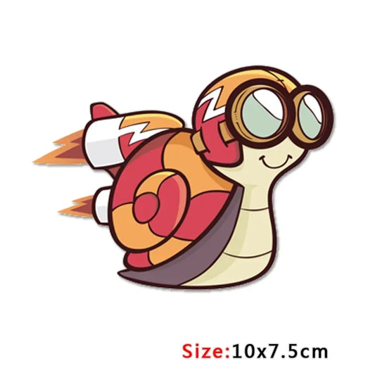 Lustige „Turbo-Schnecke“-Aufkleber