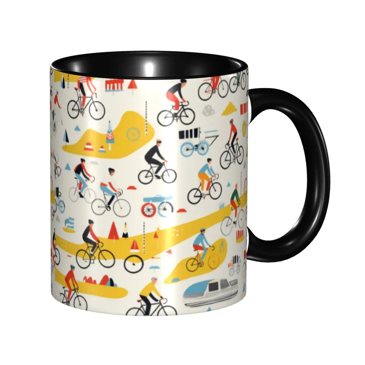 Cycling Ceramic Coffee Mug – 330ml Tea & Coffee Cup