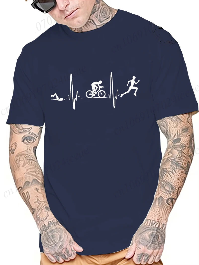 Chemise en coton Triathlon Heartbeat 