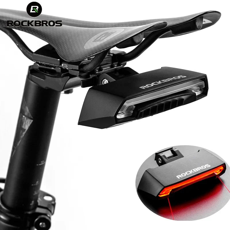 Wireless Laser Tail Light for Bikes — Remote Control LED Safety Rear Lamp