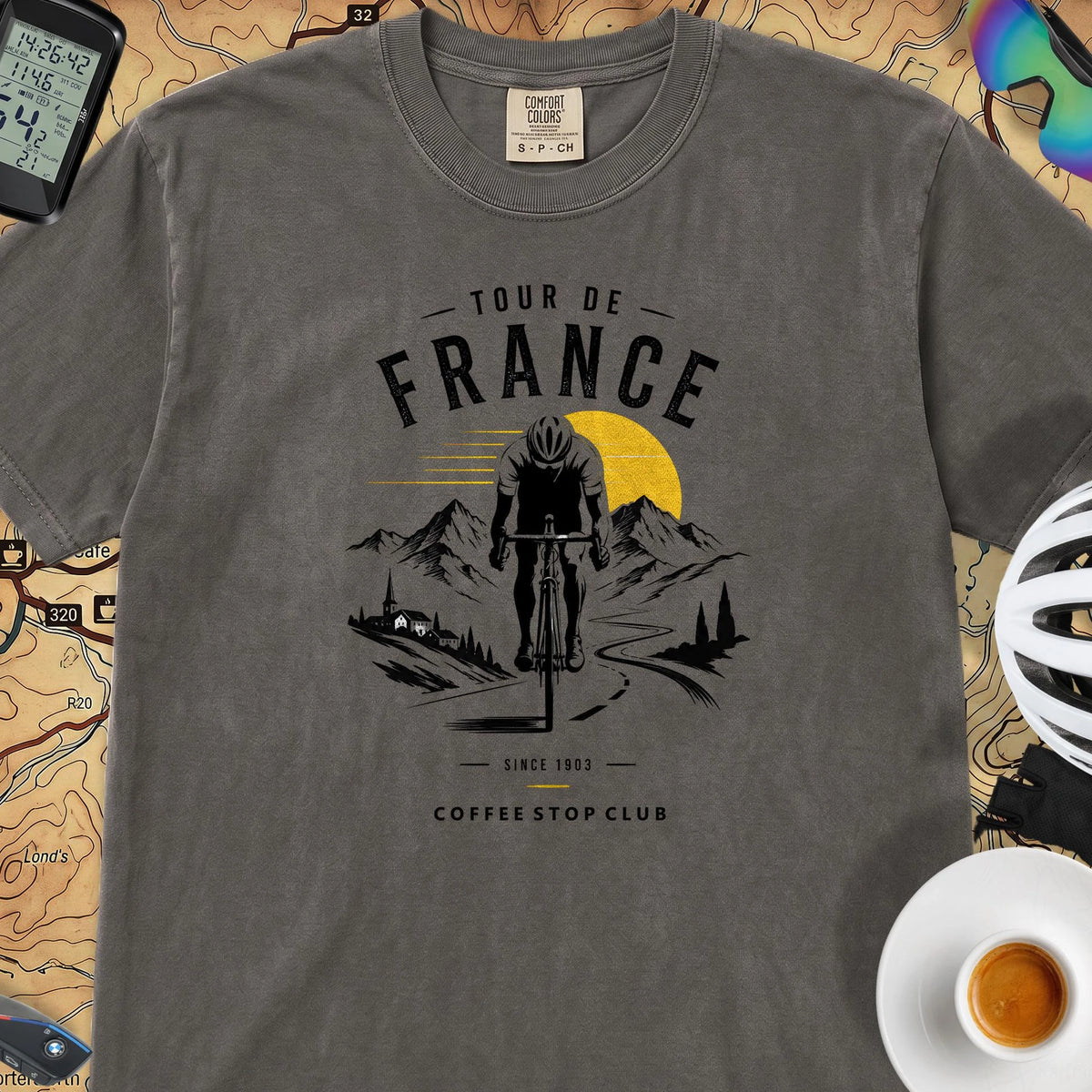 Tour de France Retro Cycling Graphic Tee – Oversized Cotton