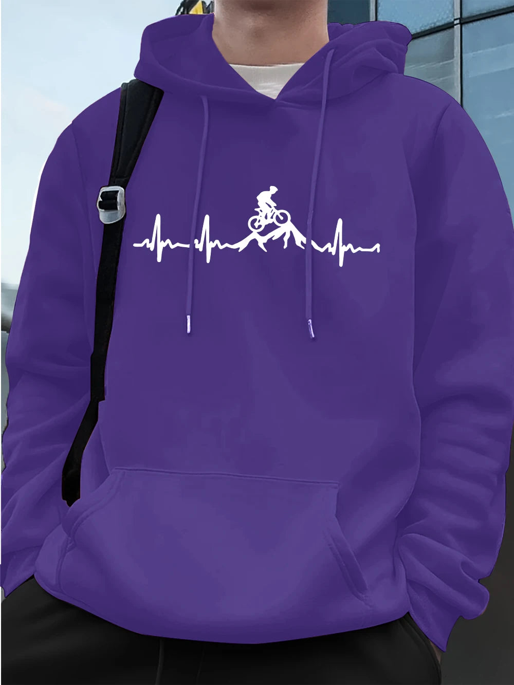 Mountain Biking Heartbeat Hoodie