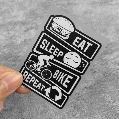 EAT SLEEP BIKE REPEAT Sticker