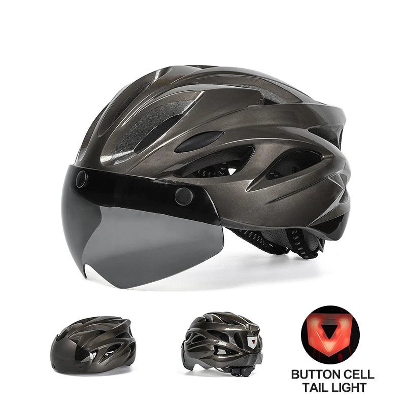 Cycling Helmet with Magnetic Goggles 