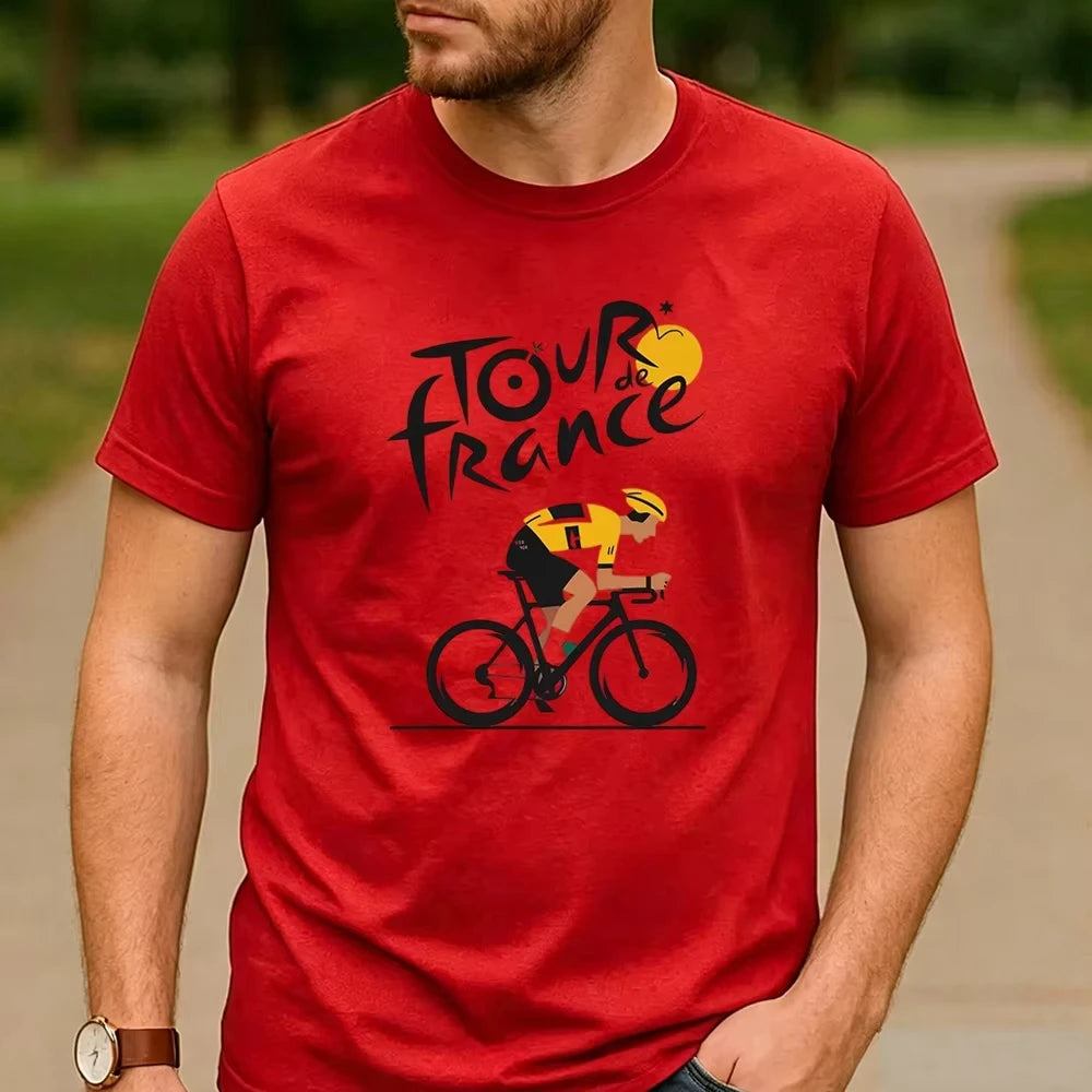 Yellow Jersey Cycling Graphic Tee – Retro Road Bike Streetwear