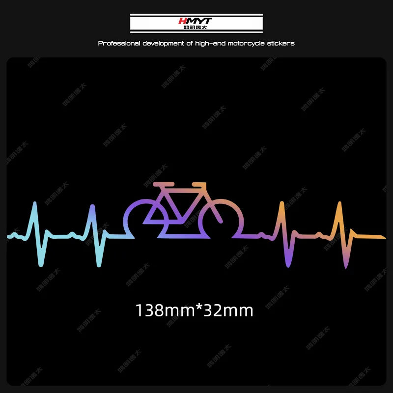 Adesivi per biciclette con battito cardiaco 