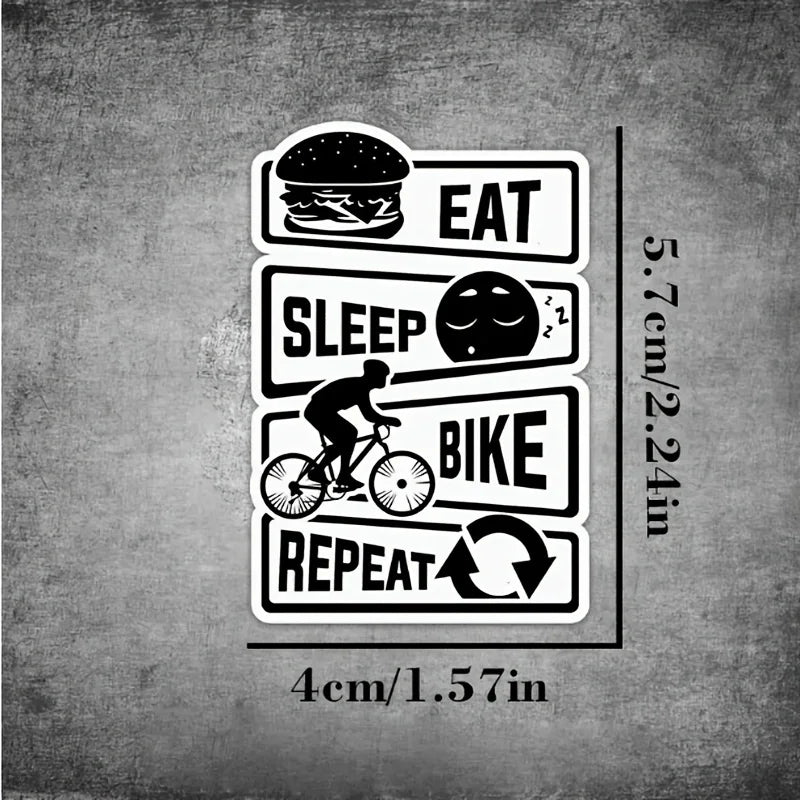 "Eat Sleep Bike Repeat" Sticker
