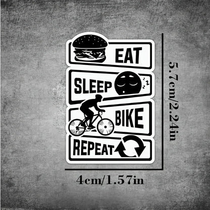 "Eat Sleep Bike Repeat" Sticker