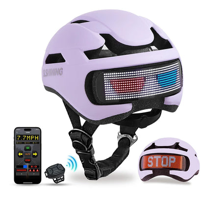Smart LED Display Cycling Helmet